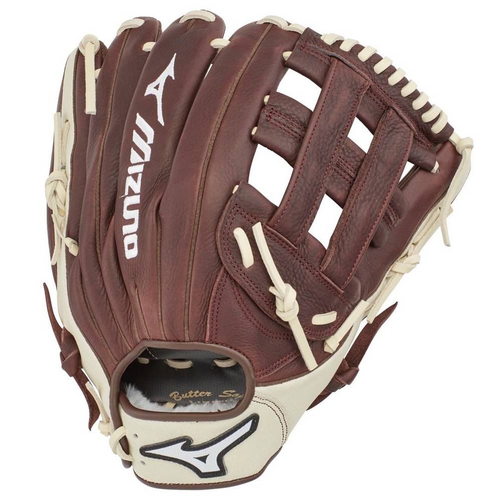 Guanti Mizuno Baseball Franchise Series Outfield 12.5" Donna - Caffè/Argento - 43065-NTQB